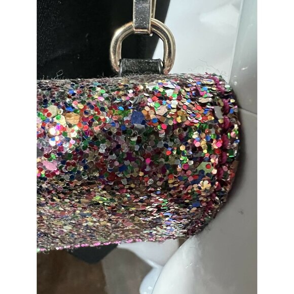 Kate Spade New York Womens Sonia Crossbody Bag Multicolor Flap Chain Glitter S - Picture 2 of 12